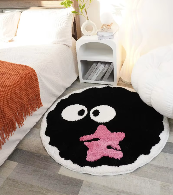 Tapis Rond Doux et Pelucheux Sara – Tapis de Salon et de Jeu Antidérapant Confortable