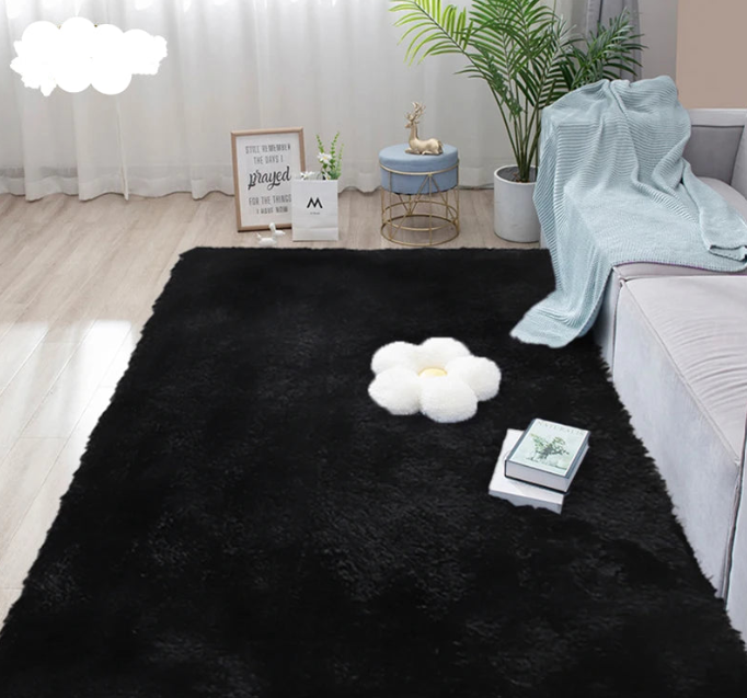 Sara Alfombra Suave y Esponjosa Blanca – Alfombra Acogedora de Piel para Dormitorio y Habitación de Niños