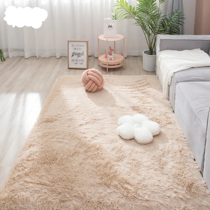 Sara Soft Shaggy White Rug – Cozy Plush Carpet for Bedroom & Kids Room