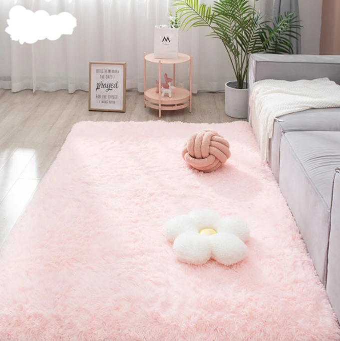 Sara Zachte Fluffy Witte Tapijt – Gezellig Pluche Vloerkleed voor Slaapkamer & Kinderkamer