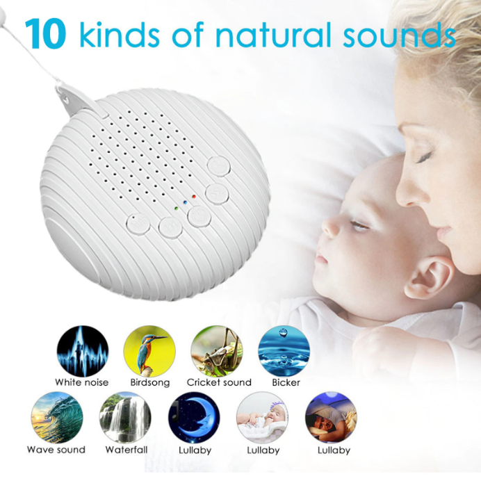 White Noise Machine | Oppladbar USB og sovesoke for baby