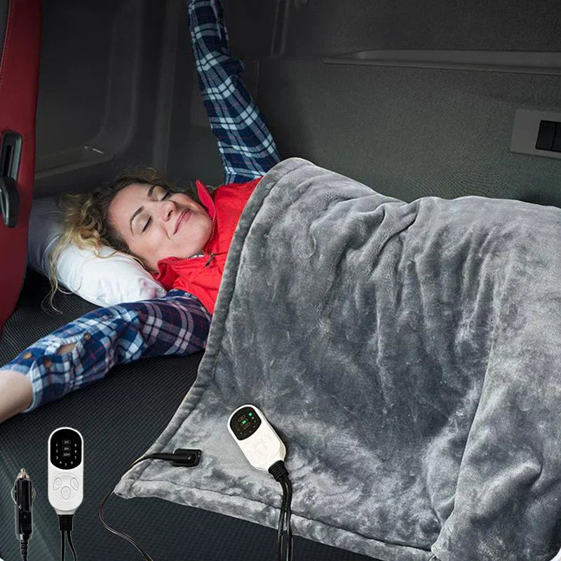 HeatJourney - Heated Blanket for Car with Timer and 9 Levels