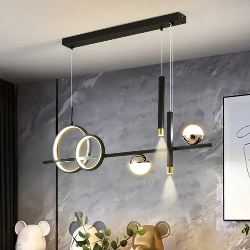 Komnab moderne minimalistische LED-hanglampen met spot met afstandsbediening