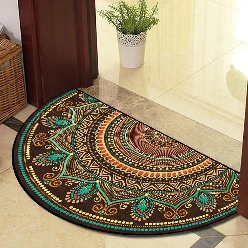 Winnie Retro Felpudo Semicircular – Elegante Alfombra de Entrada Antideslizante para Interior