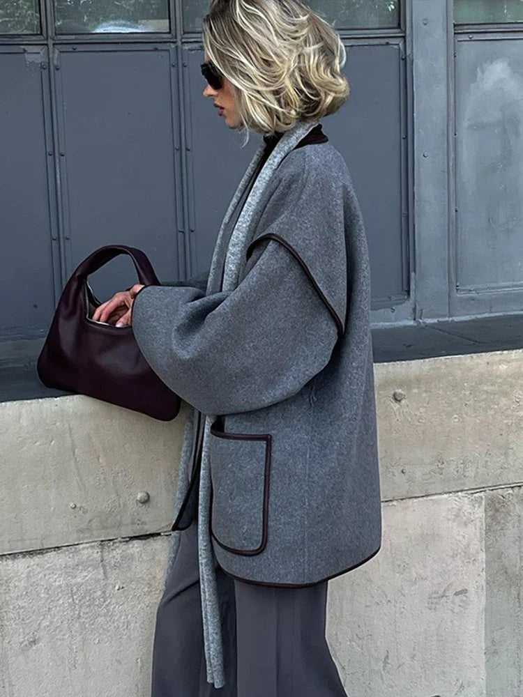 Turberry™ | Vintage Grey Belted Coat