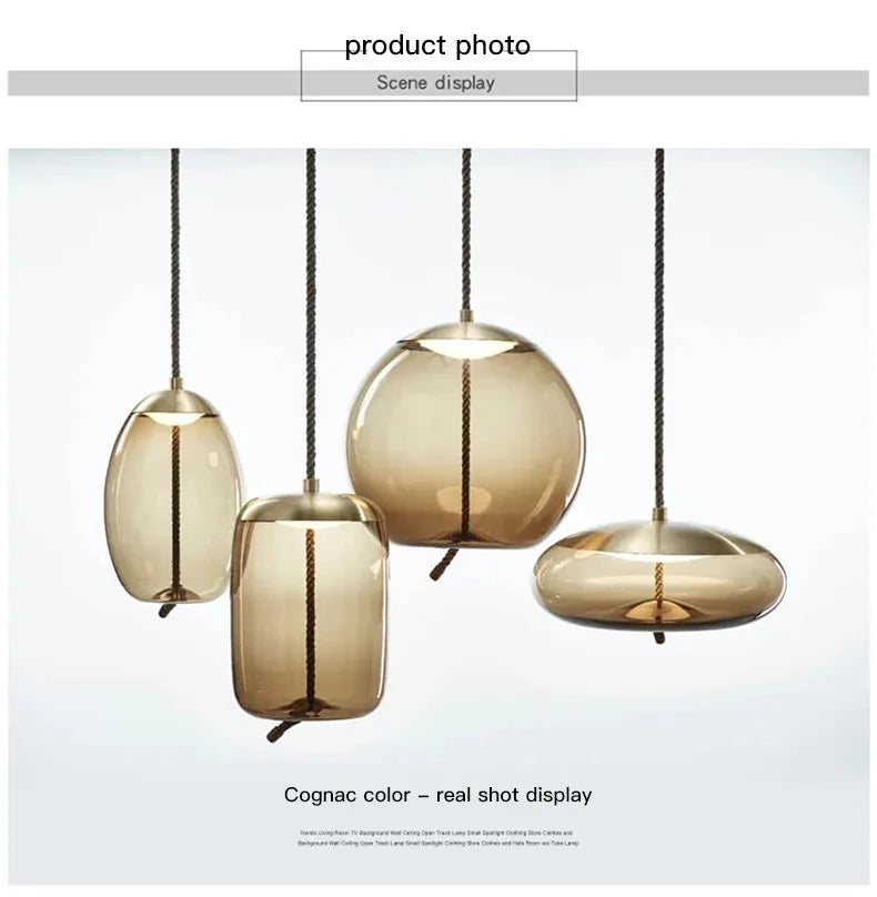 Art Glass Design Suspension Pendant Light