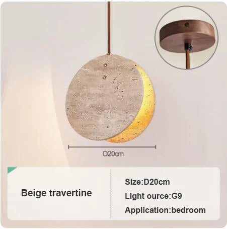 Tao Travertine Pendant Light