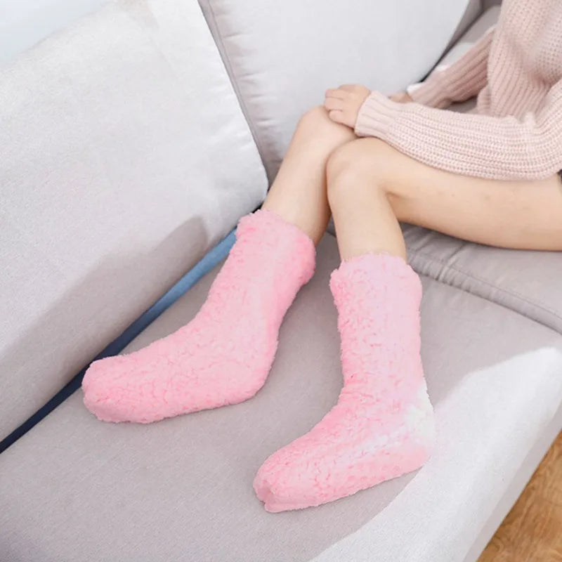 Emma's Cozy Luxe : Chaussettes thermiques en cachemire pour femme – Chaussettes de sol et de sommeil douces et épaisses pour l'hiver