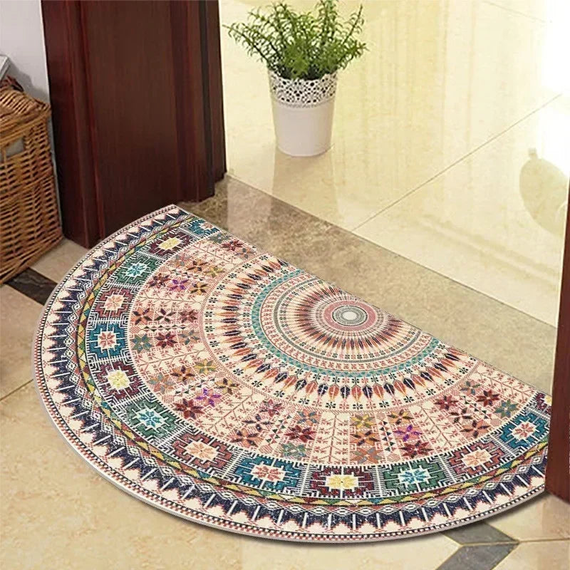 Winnie Retro Felpudo Semicircular – Elegante Alfombra de Entrada Antideslizante para Interior