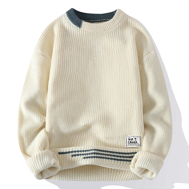 Ryan's Vintage Twist Sweater - Harajuku Style Knitted Pullover for Men