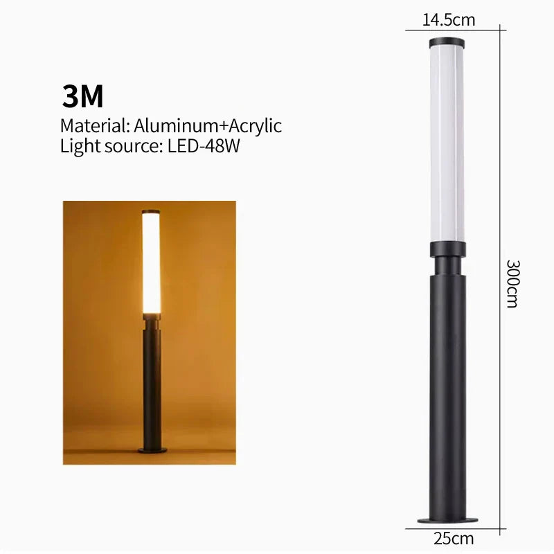 Timber Waterproof Pole Lamp