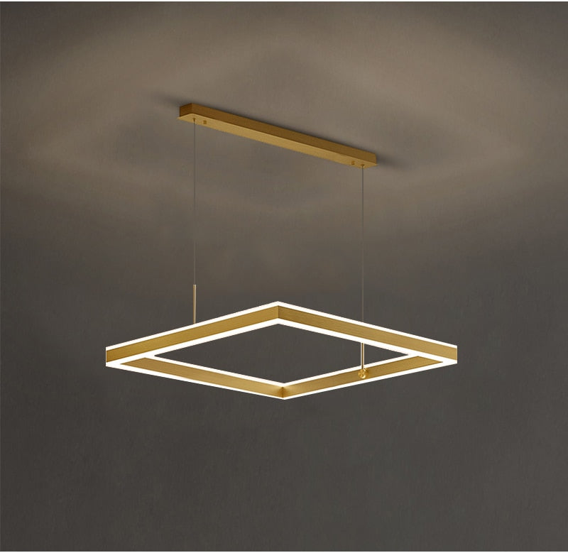 YLK Kare - Lustre led moderne pour salon design carré de luxe