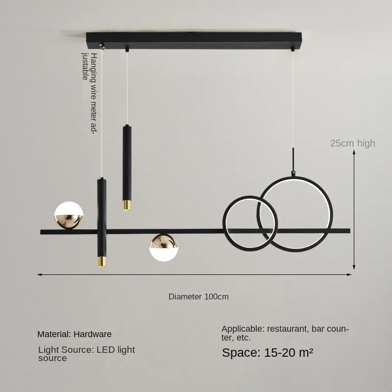 Komnab Modern Minimalistisk LED-pendellampa med fjärrkontrollspotlight