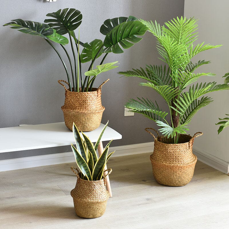 Wicker woven storage baskets