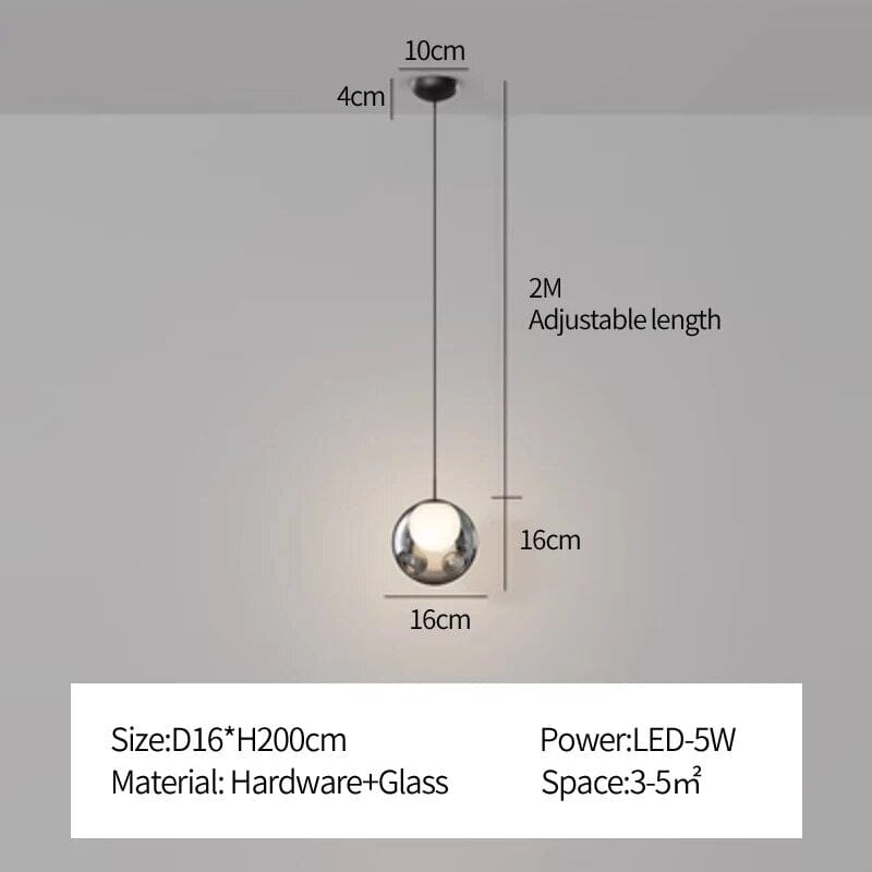 Modern  LED Glass Pendant