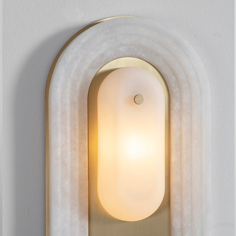 IIS Luxury Frosted Marmor Vegglampe G9 Kobber Gull Vegglampe