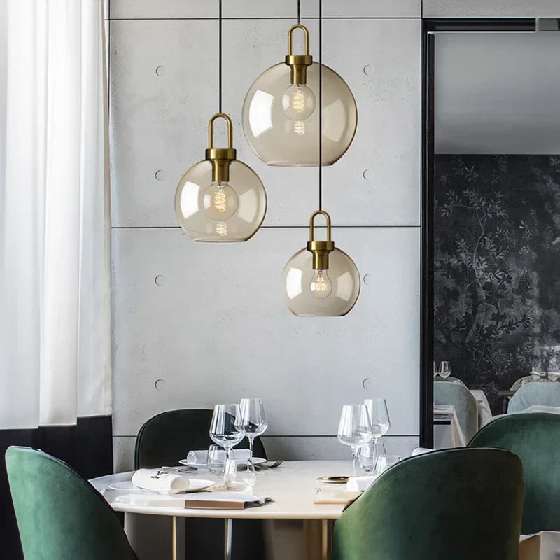 Modern Smoke Glass Pendant Light