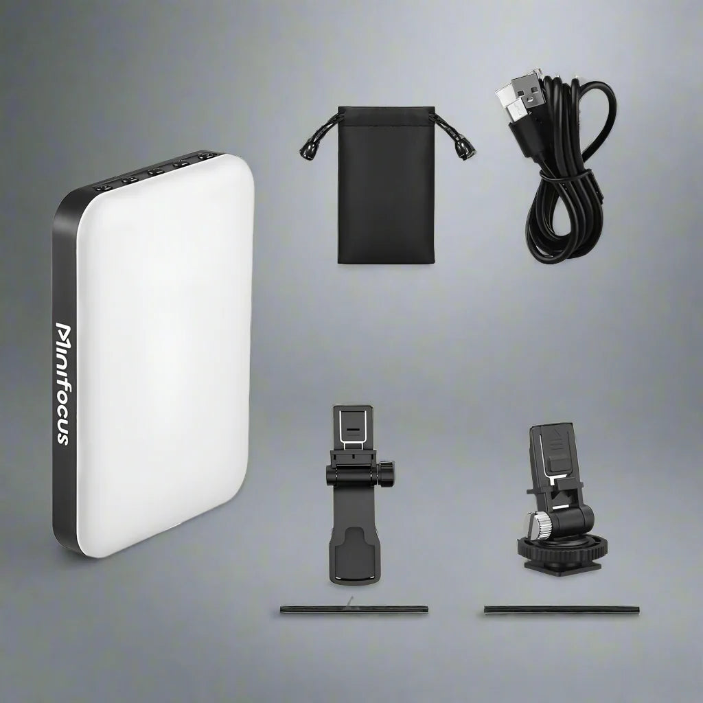 NovaGlow Selfie Light – Oplaadbare clip-on met 60 LED's, 7 modi en 10 helderheidsniveaus