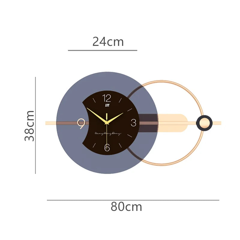 Double-Layer Hanging Wall Clock