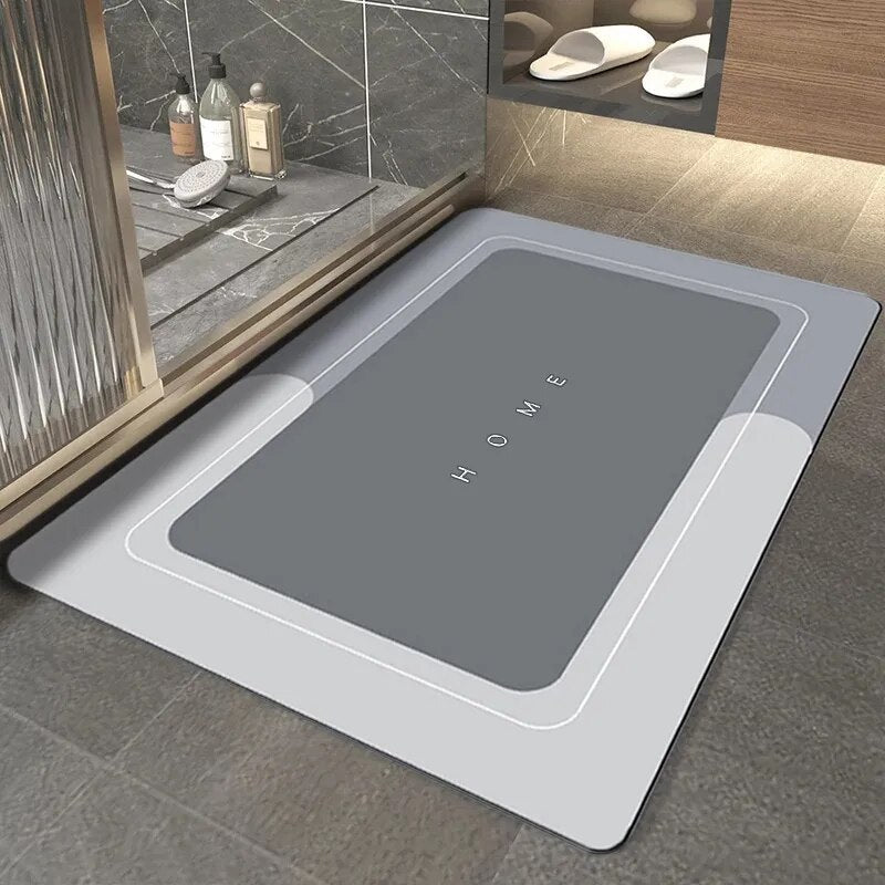 Tapis de salle de bain antidérapant super absorbant – Séchage rapide et sans danger pour les sols mouillés