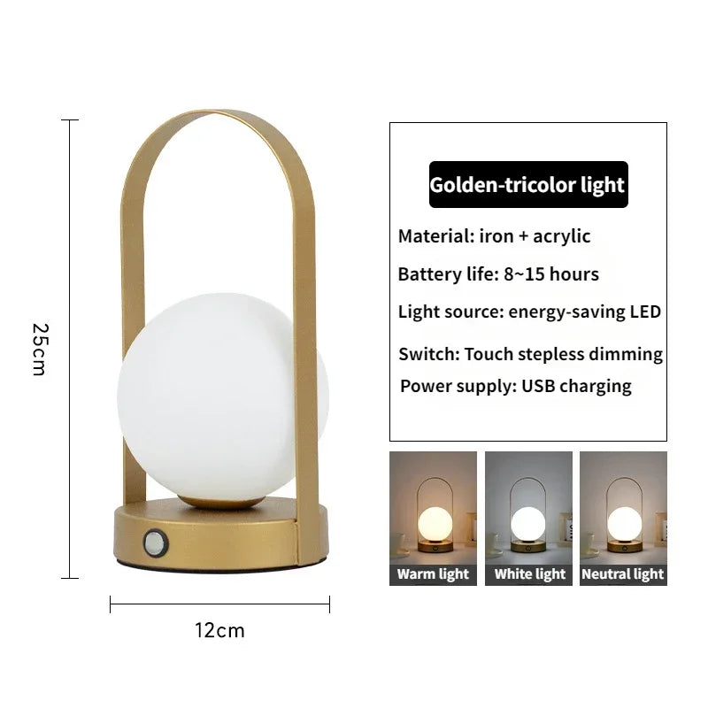 Portable Wireless Dimmable Table Lamp