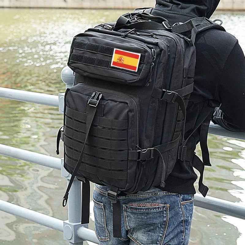 Sac à dos tactique 45 L pour homme/femme – Sac à dos MOLLE pour la chasse, la pêche, la randonnée, le trekking et la survie – Sac à dos d'extérieur de grande capacité avec porte-gobelets