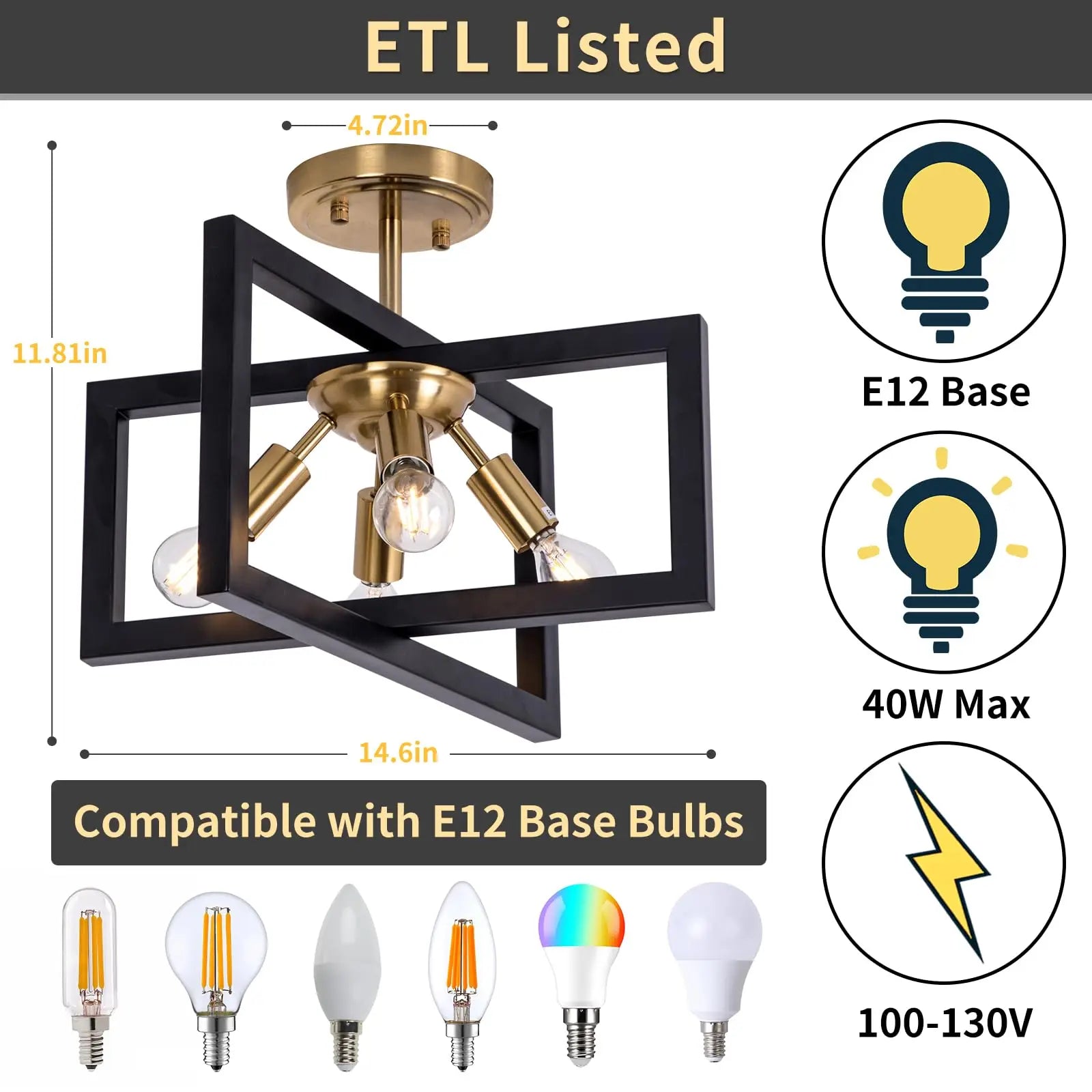 Lampa de tavan Alfie Candelabra