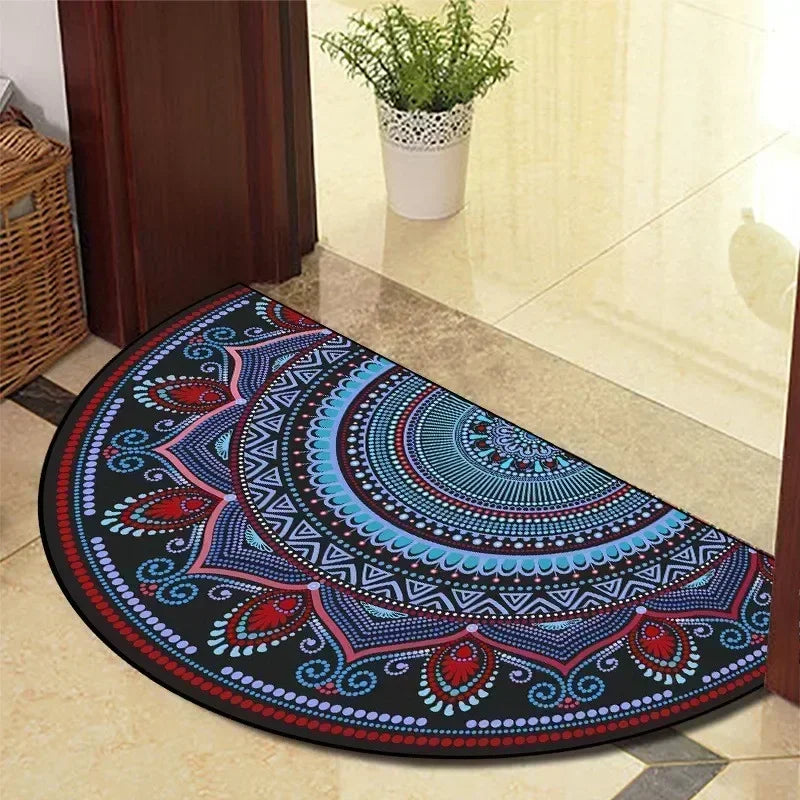 Winnie Retro Felpudo Semicircular – Elegante Alfombra de Entrada Antideslizante para Interior