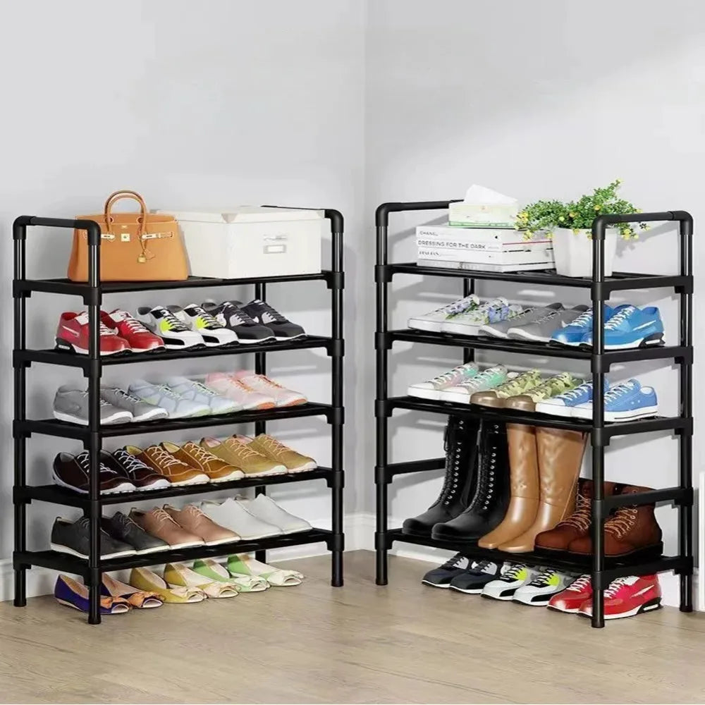 Raft pentru pantofi metalic Sara cu 5 niveluri – Organizator compact, robust și elegant