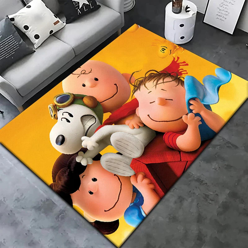 Alfombra Grande Impresa de Winnie HD Cartoon – Decoración para el Hogar y Exterior