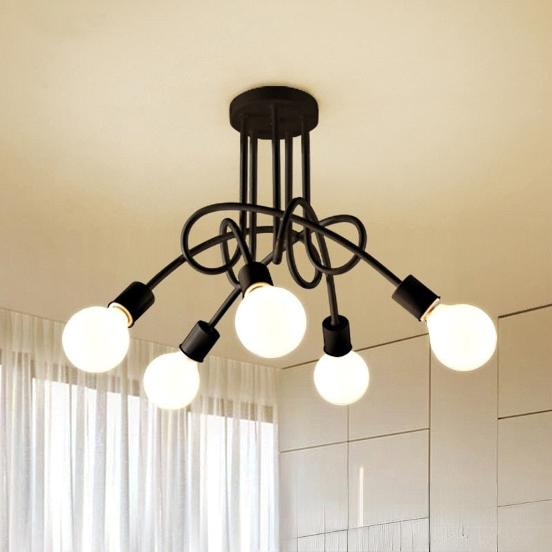 XC Anon - American Retro Wrought Iron Chandelier