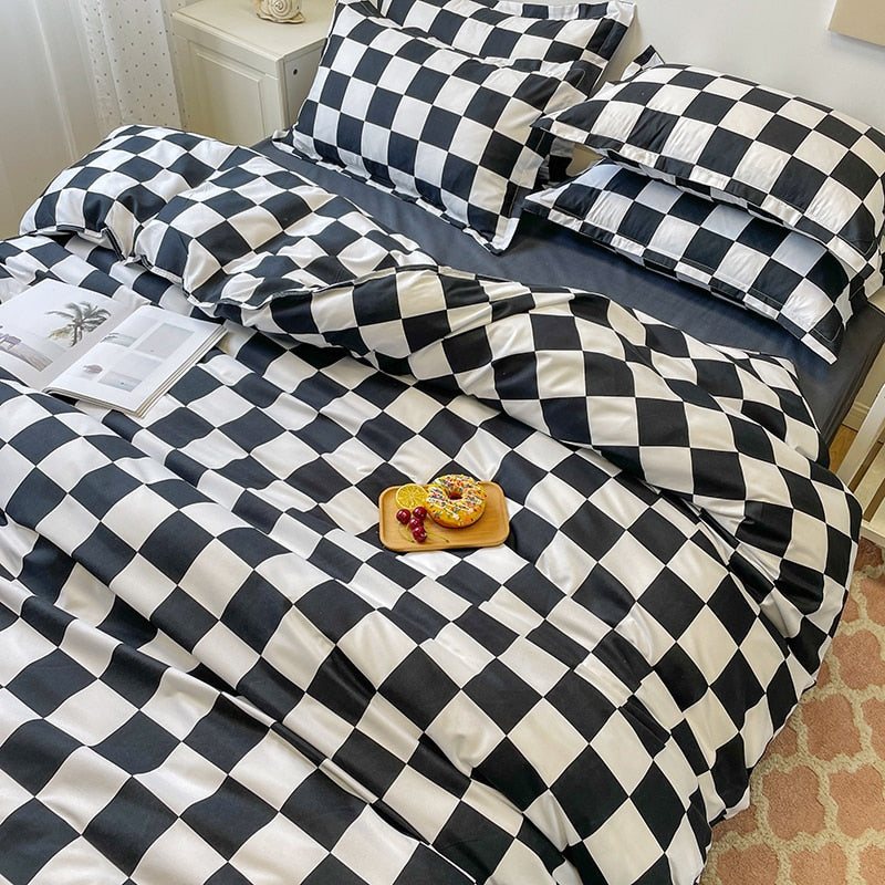 Soft Checkerboard Bedding Collection