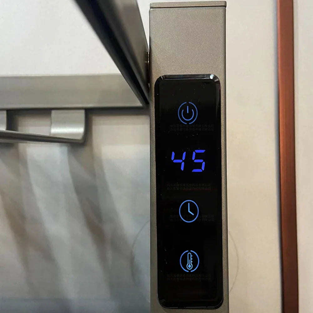 Termostato Digitale Touch Screen Sara per Asciugamani Riscaldati da Bagno – Controllo Timer e Temperatura, 110-220V