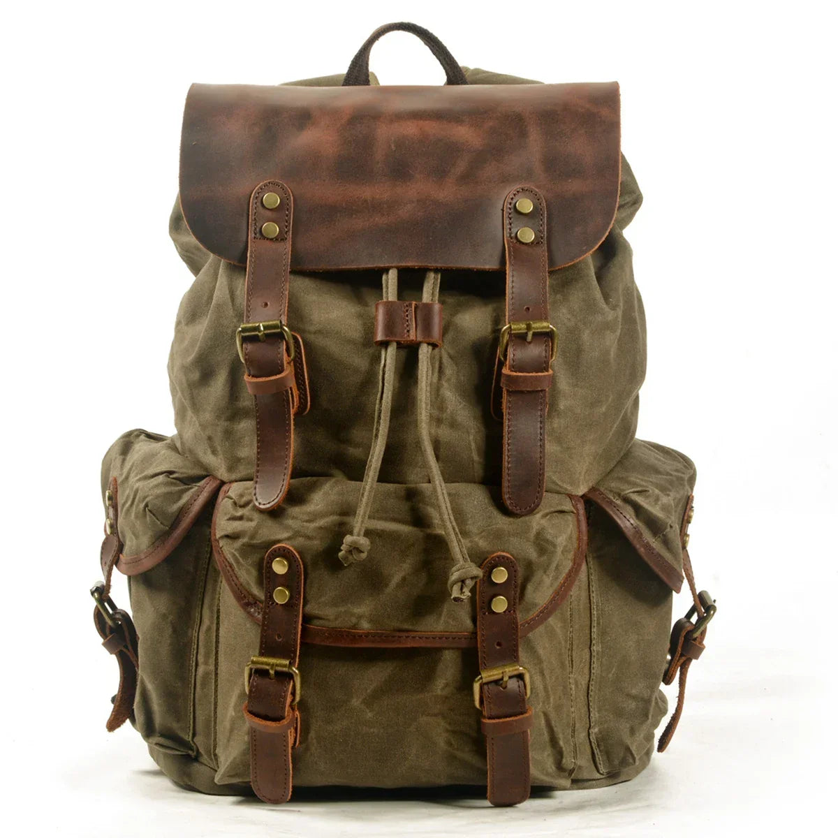 Trailblazer Canvas Leather Backpack