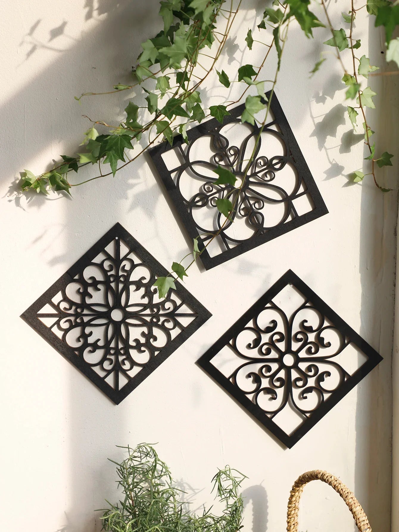 Black Wooden Wall Decor