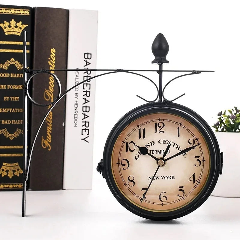 RetroTime – Vintage Double Sided Wall Clock