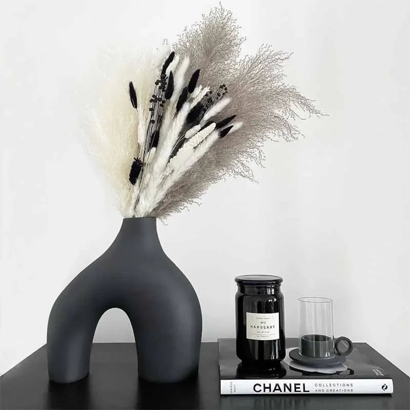 Stylish Black & White Ceramic Vase