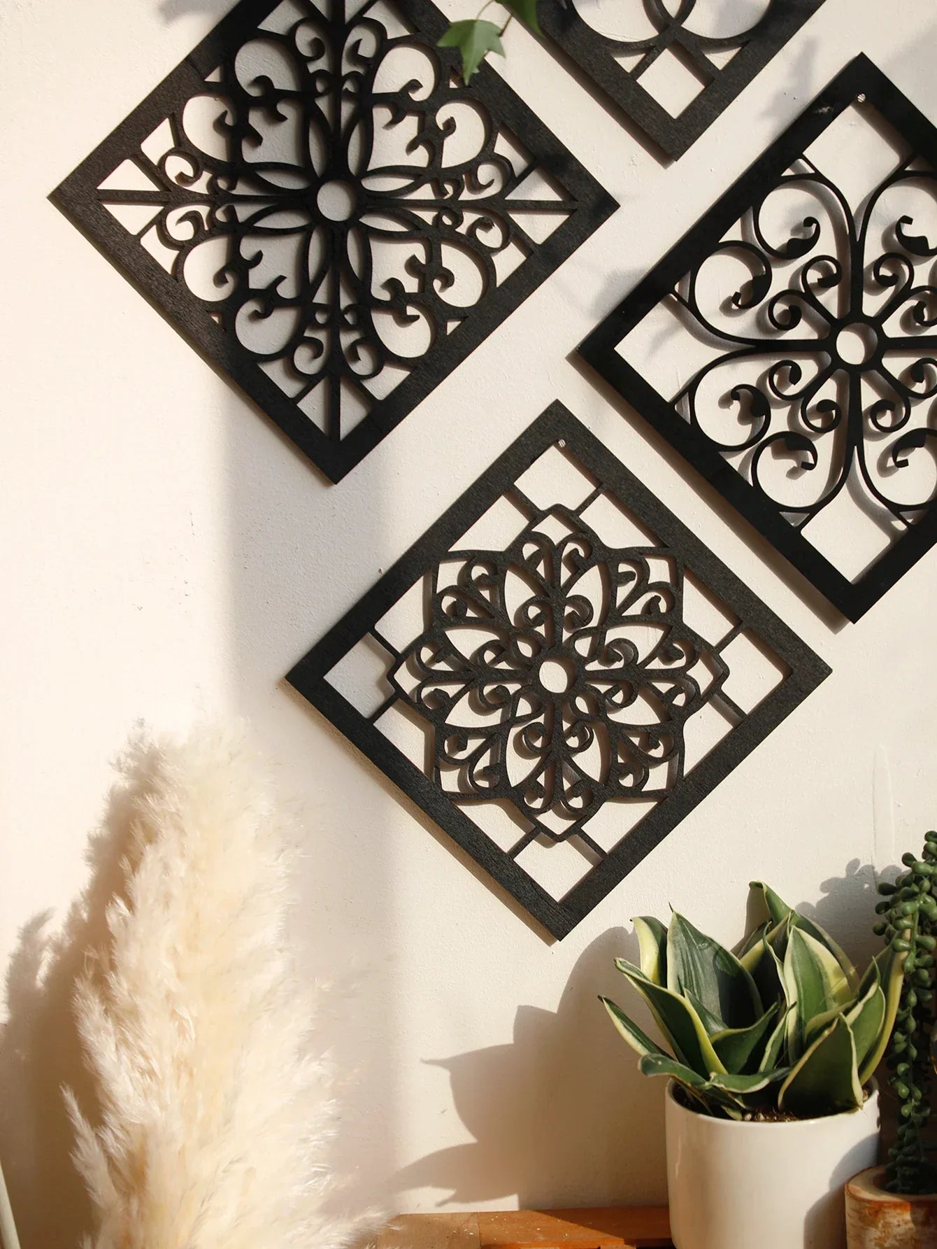 Black Wooden Wall Decor