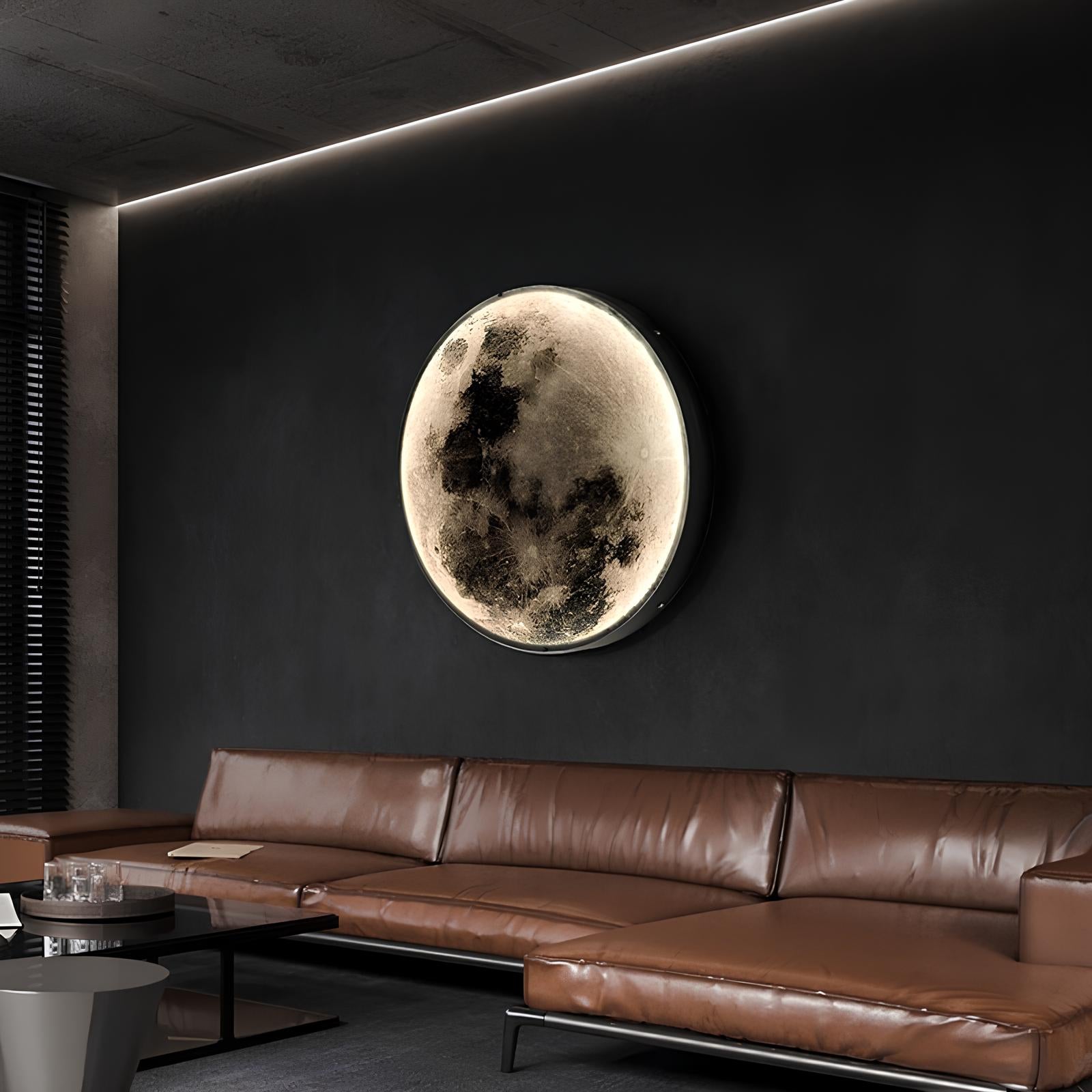 Wall Ceiling Mount LED Round Moon Lamp, Bedroom, Children, Living Room