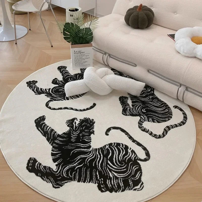 ara's Tiger Stripes Pluche Vloerkleed - Zacht, Stijlvol en Duurzaam voor Woonkamer, Slaapkamer en Meer!