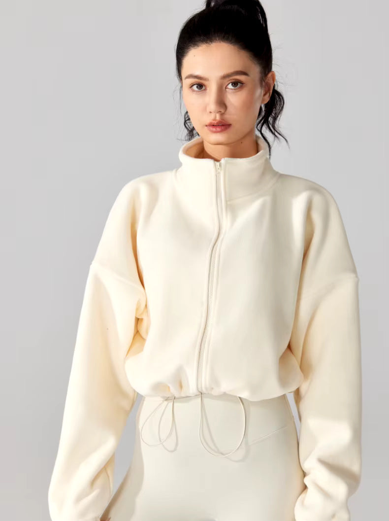 Vinter Sports Cropped Oversized Fleece Jakke