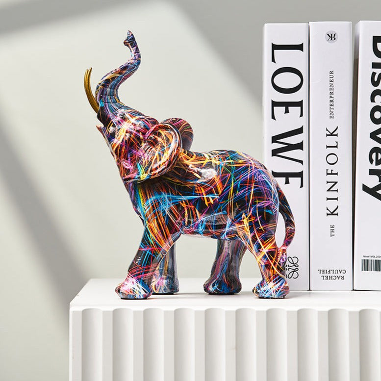 Vrimlo® Elephant Nordic Painted Statue