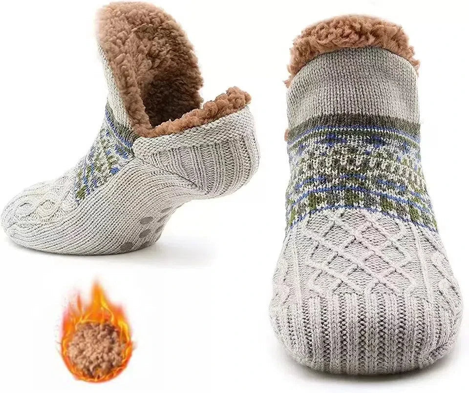 CozyStep Non-Slip Yoga & Snow Socks | Warm Unisex Home Slippers for Fall & Winter