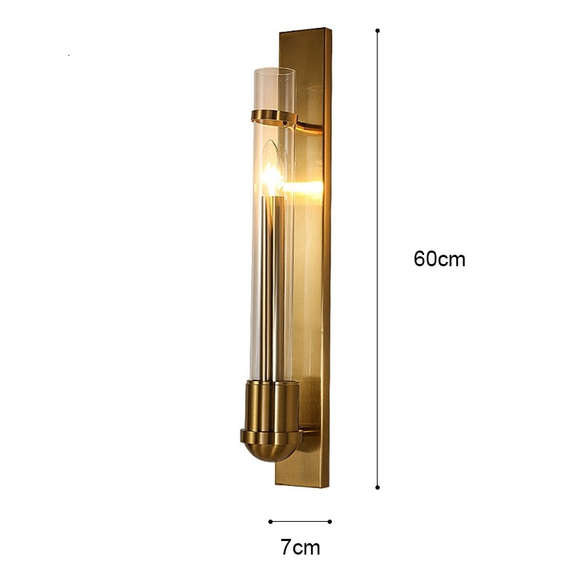 WIN Lámpara de pared LED moderna de estilo americano Luz dorada de lujo