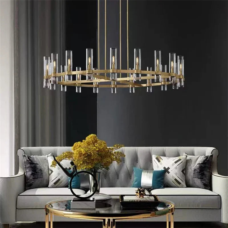 Keira Farmhouse Glass Chandelier