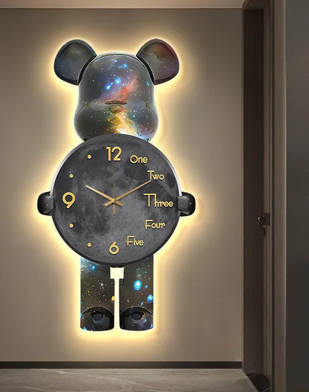 ChicBearTime – Relógio Decorativo de Urso para a Sala de Estar