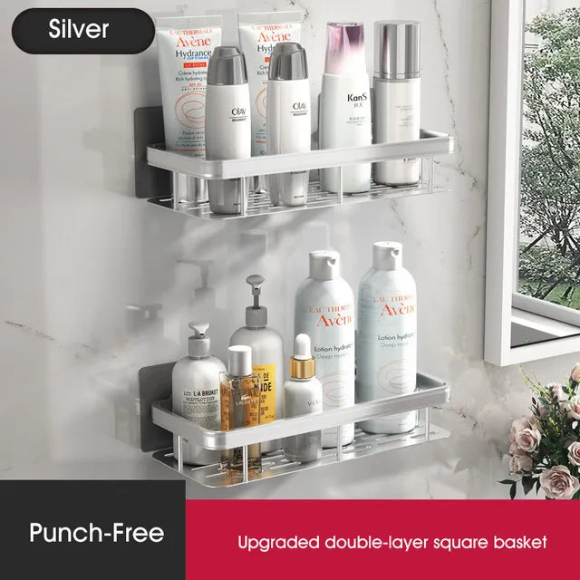 No-Drill Bathroom Corner Shelf: Stylish and Practical Shower Storage Solution