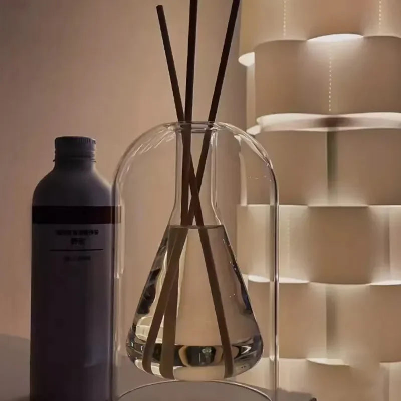 Bouteille diffuseur en verre double | Récipient d'aromathérapie durable et élégant pour parfum d'intérieur