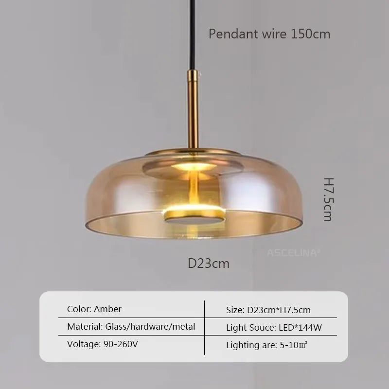 CrystalShine – Elegant LED glass pendant lamp