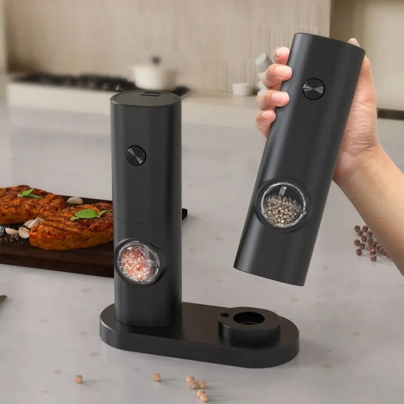 Nova Electric Salt & Pepper Grinder – Automatyczny, Regulowana Grubość, Światło LED